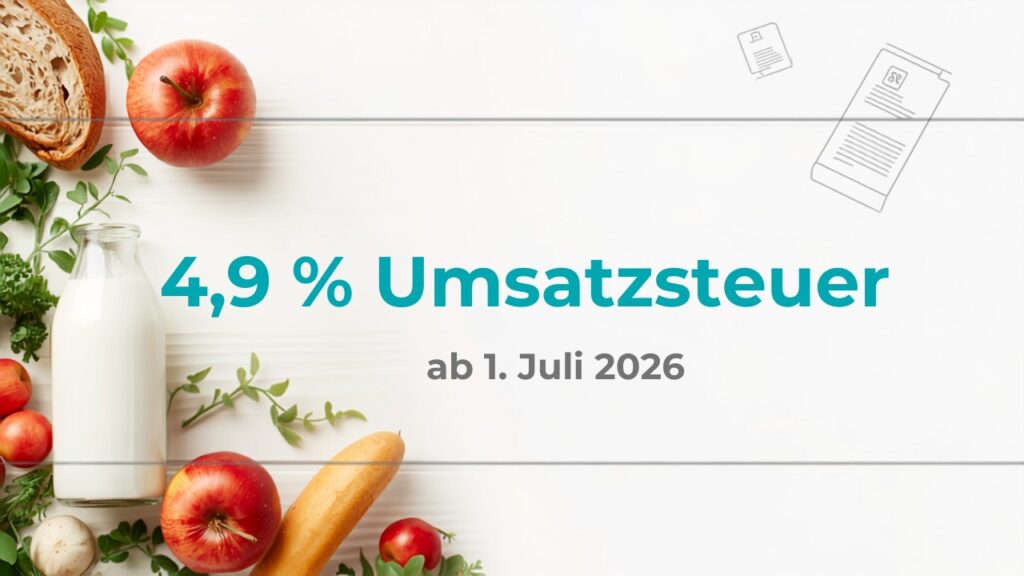Umsatzsteuer auf Grundnahrungsmittel sinkt ab 1. Juli 2026 auf 4,9 %
