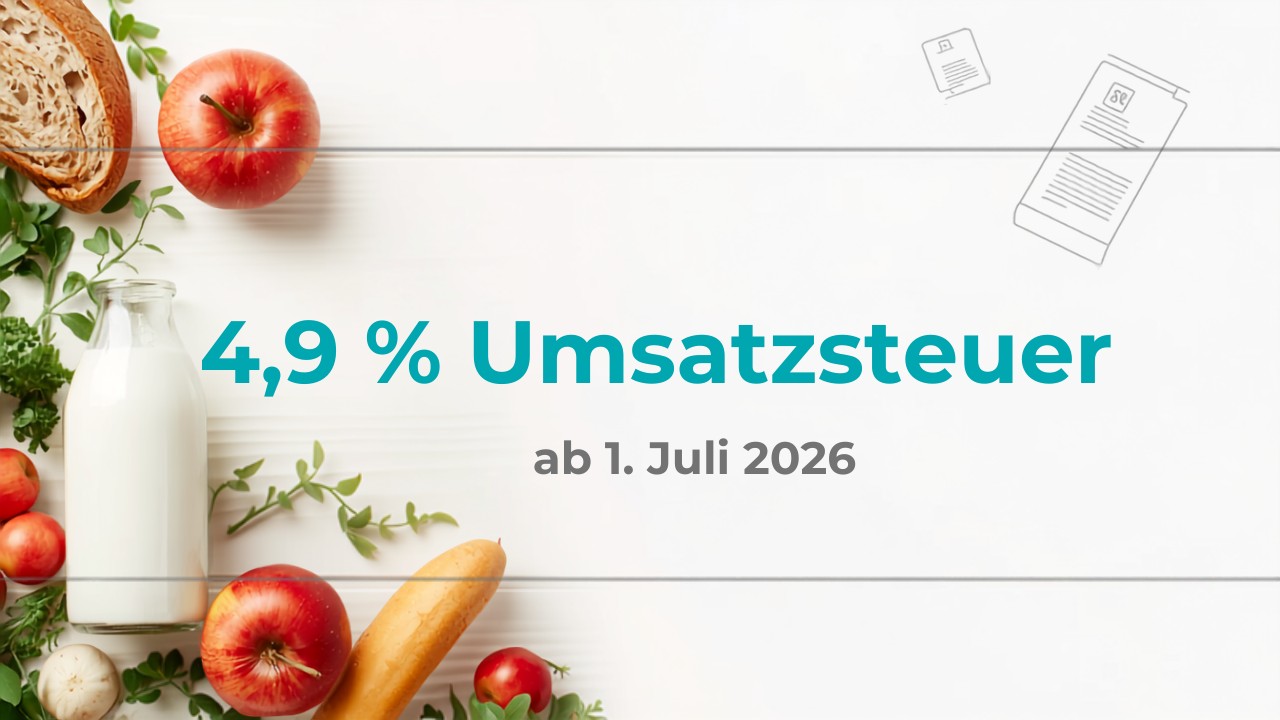 Umsatzsteuer auf Grundnahrungsmittel sinkt ab 1. Juli 2026 auf 4,9 %